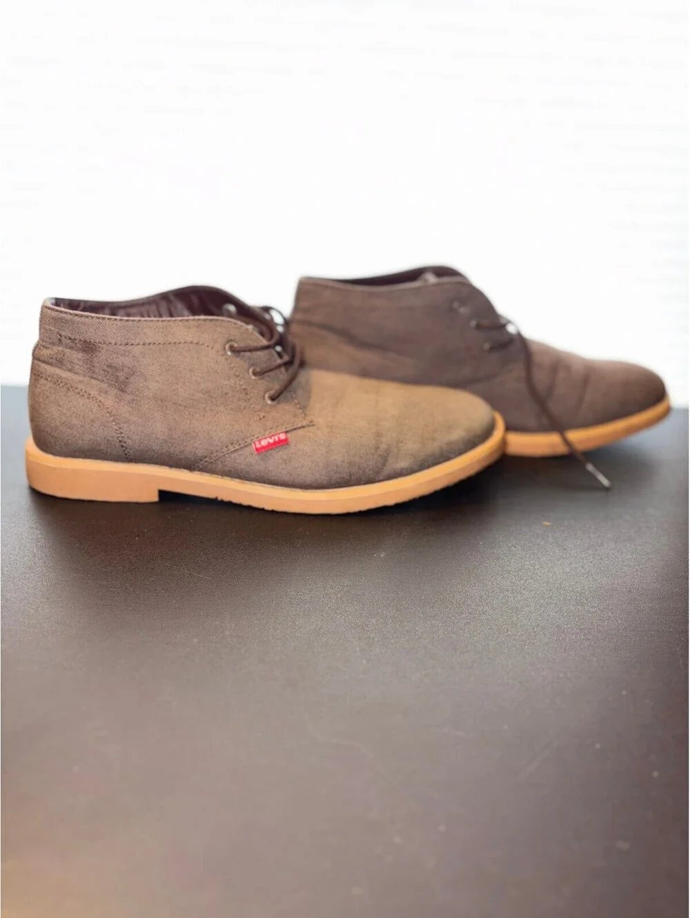 Levi's Men's Size 10 Brown Canvas Casual Lace Up Ankle Chukka Boots Shoes 1287